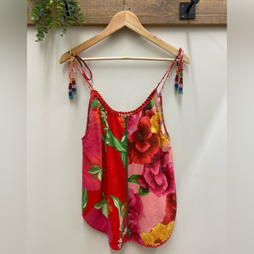Farm Rio Floral Shoulder Tie Tank